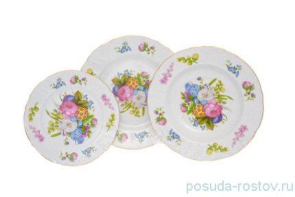Набор тарелок 18 предметов &quot;Бернадотт /Весенние цветы&quot; / 236368