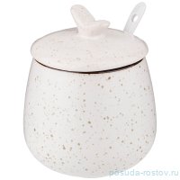 Сахарница 350 мл с ложкой 8,8 х 11 см &quot;cosmos /белый&quot; / 252281