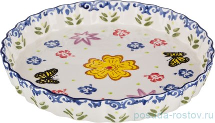 Блюдо для запекания 29 х 4 см круглое &quot;цветочная рапсодия&quot; / 191917