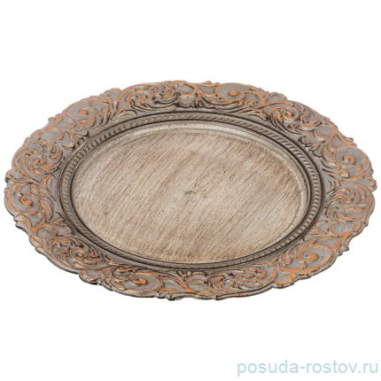 Поднос 35 х 35 см круглый &quot;Старинный прованс&quot; / 215005
