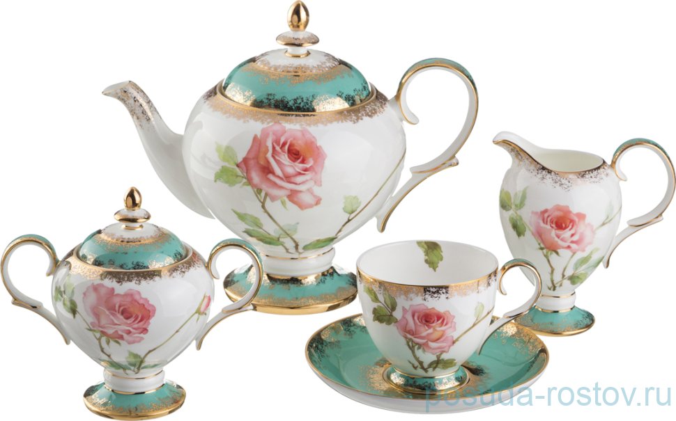 Чайный сервиз на 6 персон 15 предметов "амелия" / 187839