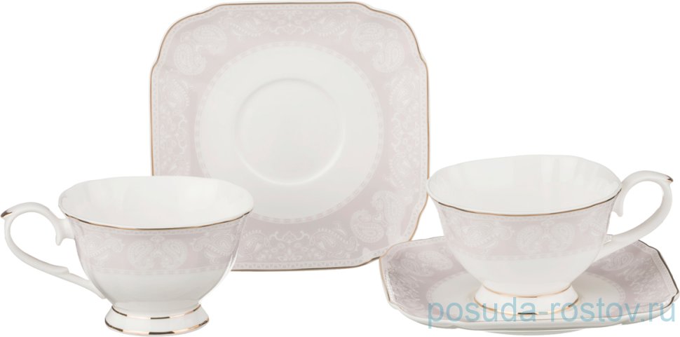 Набор чайных пар 210 мл 2 шт "Пинк Квадро" / 189195 Набор чайных пар 210 мл 2 шт "Пинк Квадро" / 189195