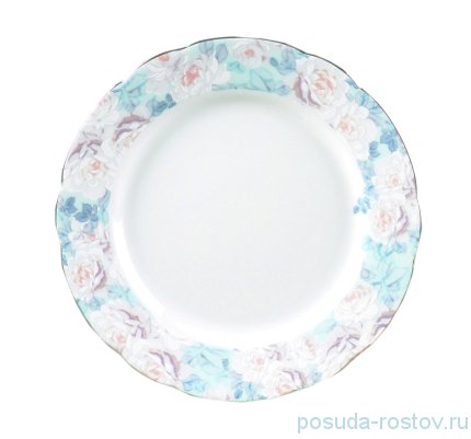 Набор тарелок 21 см 6 шт &quot;Роза /Голубая роза /платина&quot; / 232345