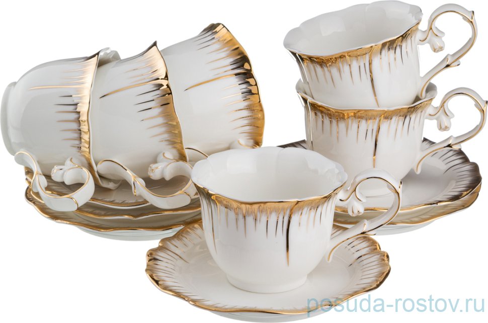 Набор чайных пар 200 мл 6 шт "цветочная симфония" / 192526 Набор чайных пар 200 мл 6 шт "цветочная симфония" / 192526