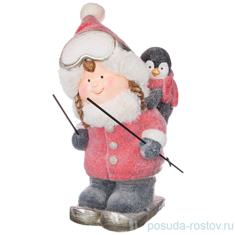 Фигурка 21 х 21 х 40 см "Девчушка на лыжах" / 225482