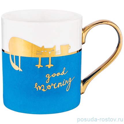 Кружка 370 мл синяя &quot;Break time /Доброе утро&quot; / 228768