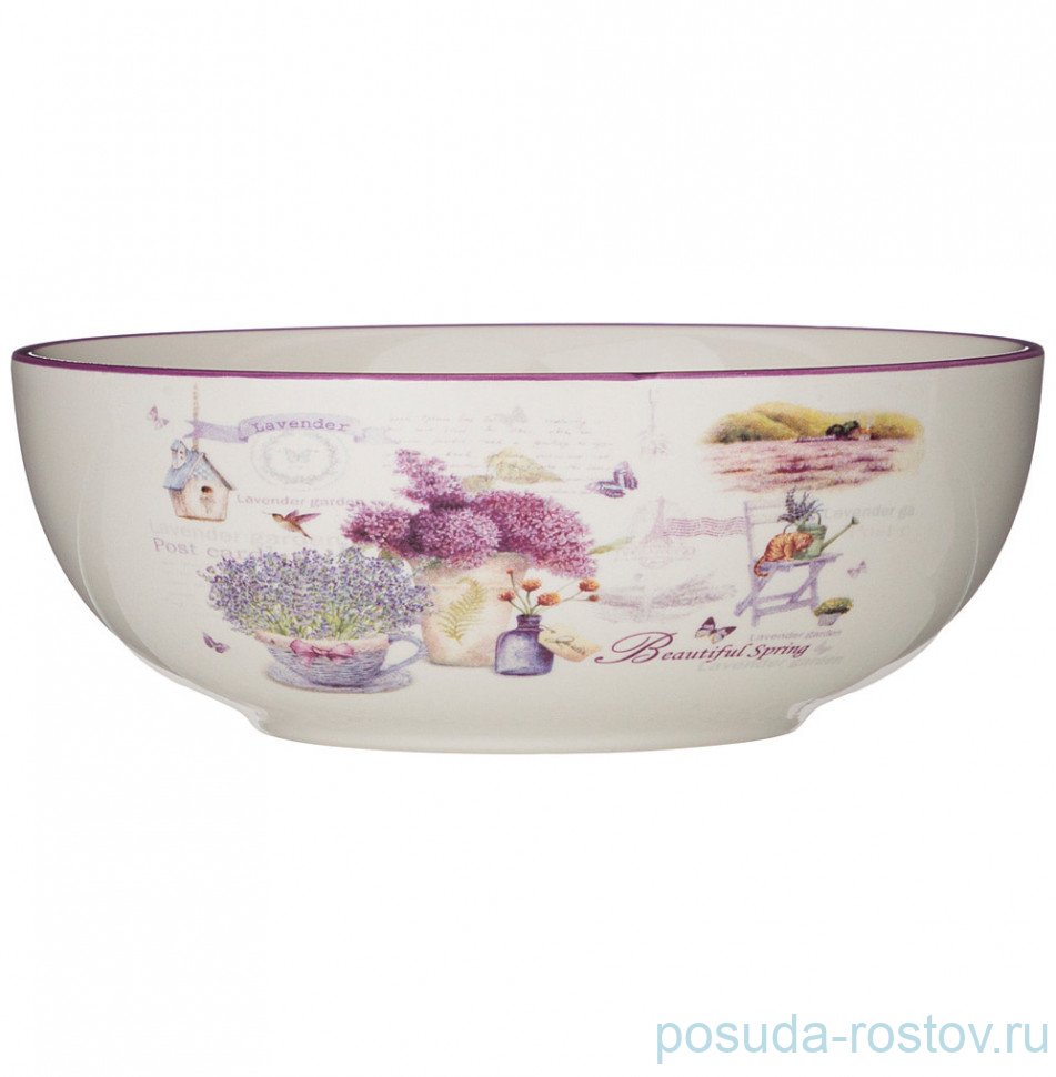 Салатник 800 мл 16,5 х 6 см "Лавандовая весна" / 234426