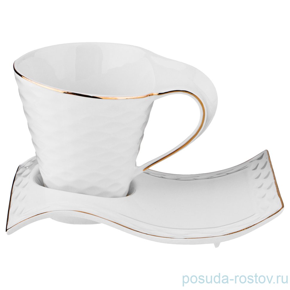 Чайная пара 220 мл 1 шт "с золотой отводкой" / 213542 Чайная пара 220 мл 1 шт "с золотой отводкой" / 213542
