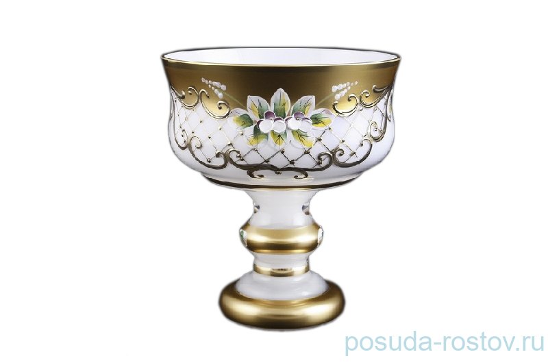 Ваза для конфет 15 см н/н "Лепка белая" / 095663 Ваза для конфет 15 см н/н "Лепка белая" / 095663