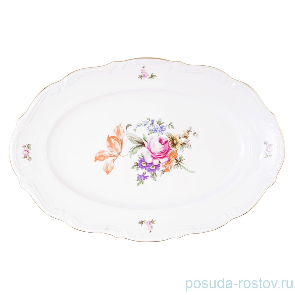 Блюдо 33 см овальное "Мария-Тереза /Полевой цветок" / 211993