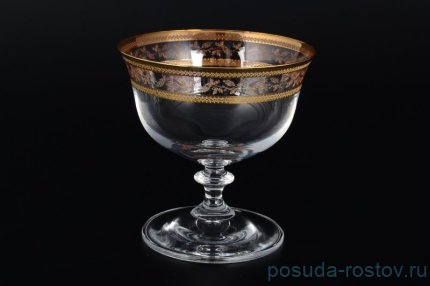 Креманки/мартинки 280 мл 4 шт &quot;Анжела /Золотые листики&quot; / 098441