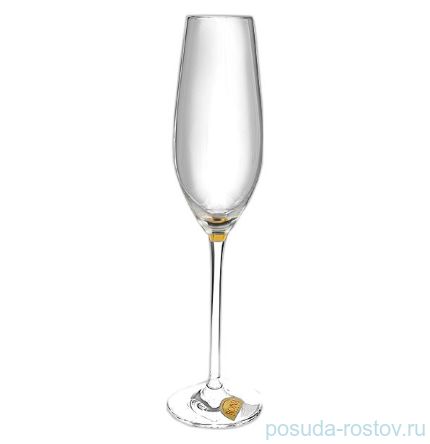 Бокалы для шампанского 210 мл 6 шт &quot;Celebration /Золотая капелька на дне&quot; / 096490