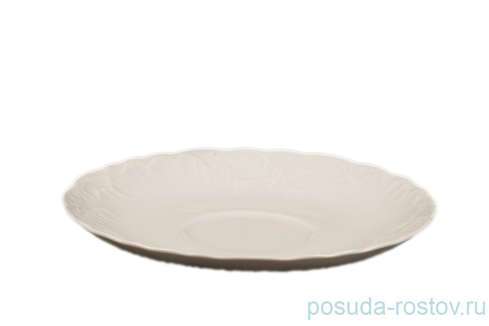 Блюдце 12,5 см 1 шт "Рококо /Без декора" / 112107