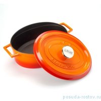 Кастрюля 29 см с крышкой овальная 4,8 л &quot;Lava /Sable Orange&quot; / 223358