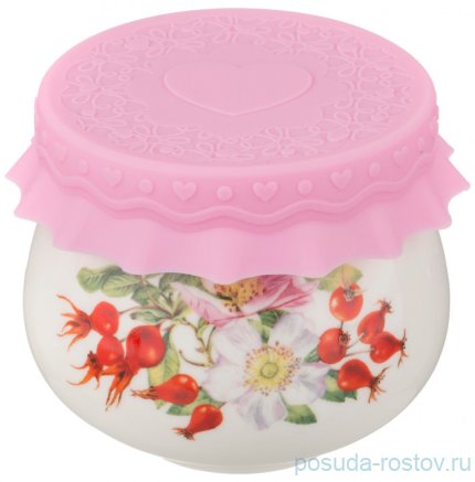 Емкость для меда/варенья 180 мл с силиконовой крышкой &quot;Шиповник&quot; / 190398