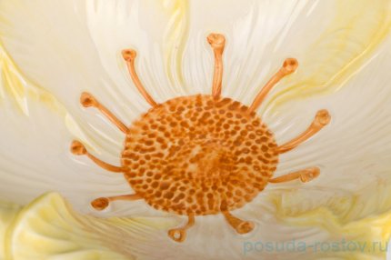 Салатник 33 х 33 х 13 см &quot;Цветок желтый&quot; / 233486