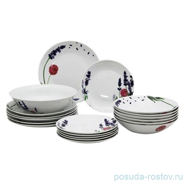 Набор тарелок 19 предметов "Лавандер" (с салатником) / 160994 Набор тарелок 19 предметов "Лавандер" (с салатником) / 160994