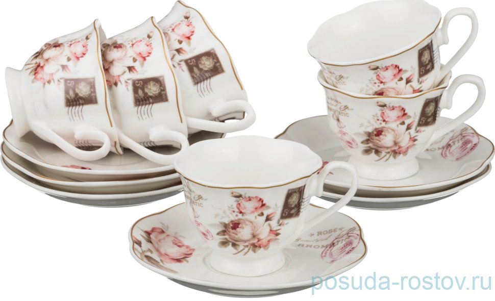 Набор кофейных пар 80 мл 6 шт "мэрибель" / 195395