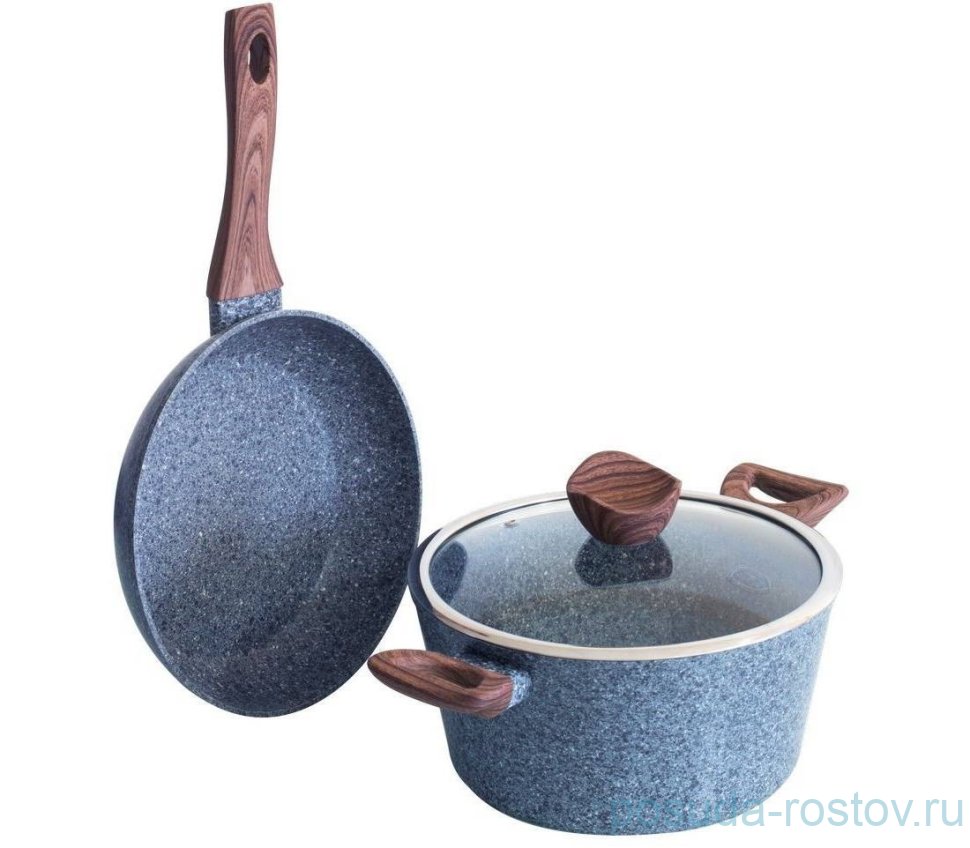 Набор посуды 3 предмета (сковорода 24 см, кастрюля 24 см с крышкой 4,1 л) "Forest Line" / 129961 Набор посуды 3 предмета (сковорода 24 см, кастрюля 24 см с крышкой 4,1 л) "Forest Line" / 129961