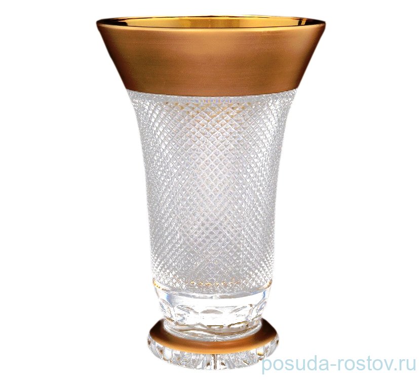 Ваза для цветов 25 см "Хрусталь с золотом" / 067799
