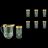 Набор для воды 7 предметов (кувшин 1,23 л + 6 стаканов по 400мл) &quot;Antique /Версаче золото&quot; / 127689