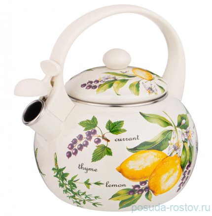 Чайник 2,2 л эмалированный со свистком &quot;Секретные ингредиенты&quot; / 270662