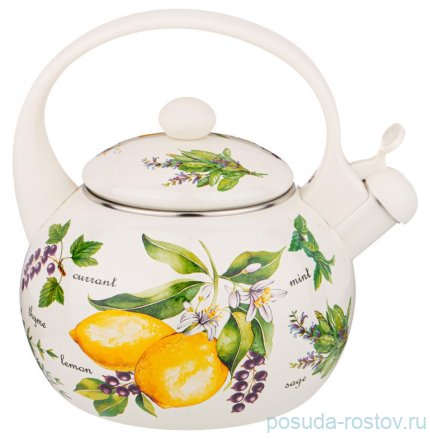 Чайник 2,2 л эмалированный со свистком &quot;Секретные ингредиенты&quot; / 270662