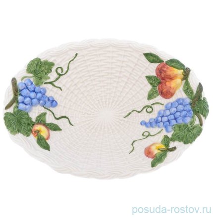 Блюдо 37 х 26 см овальное &quot;фрукты&quot; / 261885