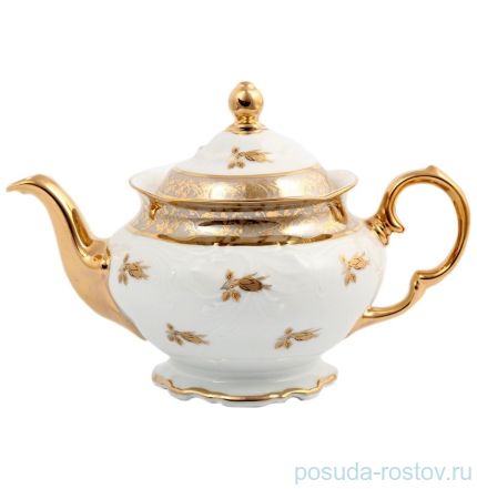 Заварочный чайник 800 мл &quot;Фредерика /Бежевая с золотыми листиками&quot; / 141257