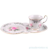 Чайный набор для завтрака 250 мл на 1 персону 2 предмета &quot;Моника /Серая роза&quot; / 158157