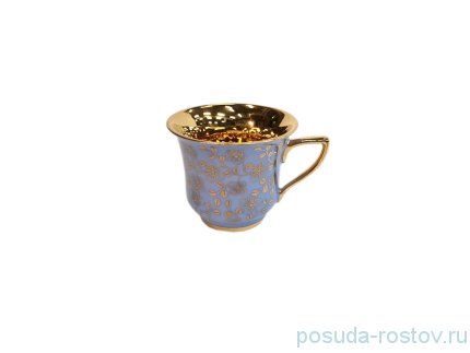 Кофейная чашка 50 мл 1 шт &quot;Виндзор /Золотые цветы /голубая&quot; 1 / 236395