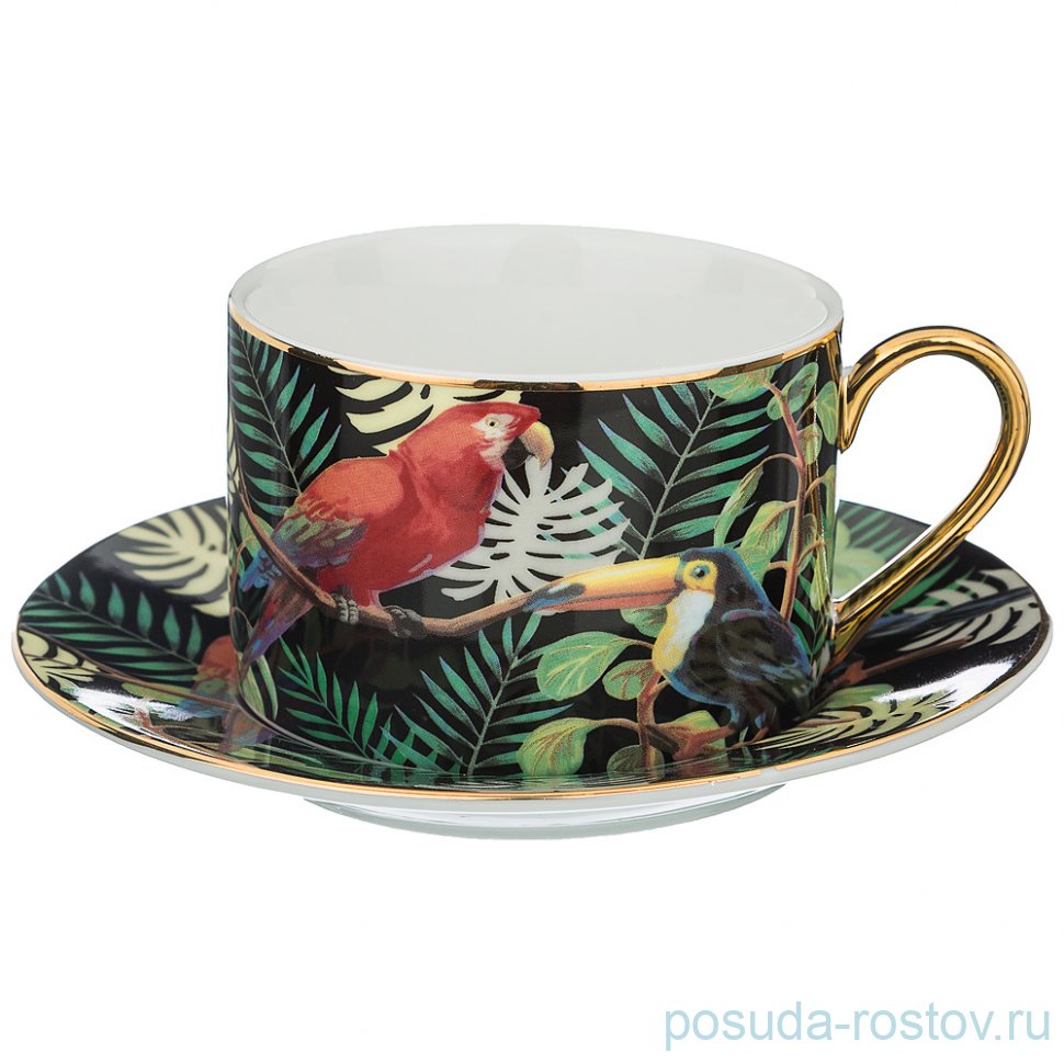 Чайная пара 180 мл 1 шт "тропические птицы" / 195032 Чайная пара 180 мл 1 шт "тропические птицы" / 195032