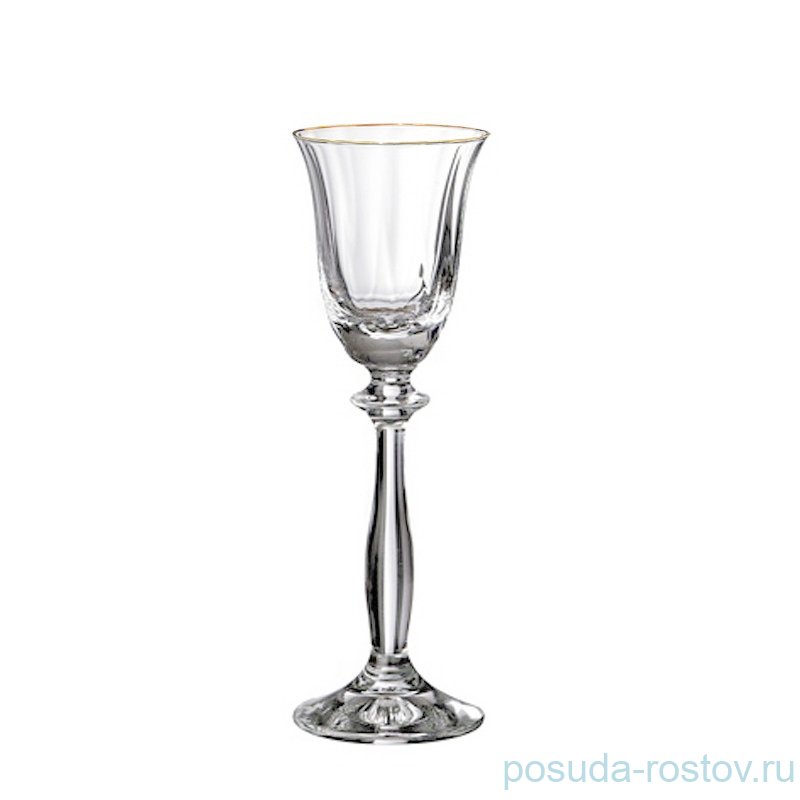 Рюмки 60 мл 6 шт "Анжела /Оптика /Отводка золото" / 005155
