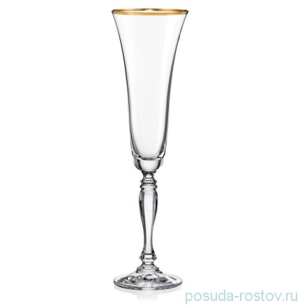 Бокал для шампанского 180 мл &quot;Виктория /Отводка золото&quot; / 149078