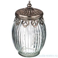 Ваза декоративная 10,5 х 15 см с металлической крышкой / 209366