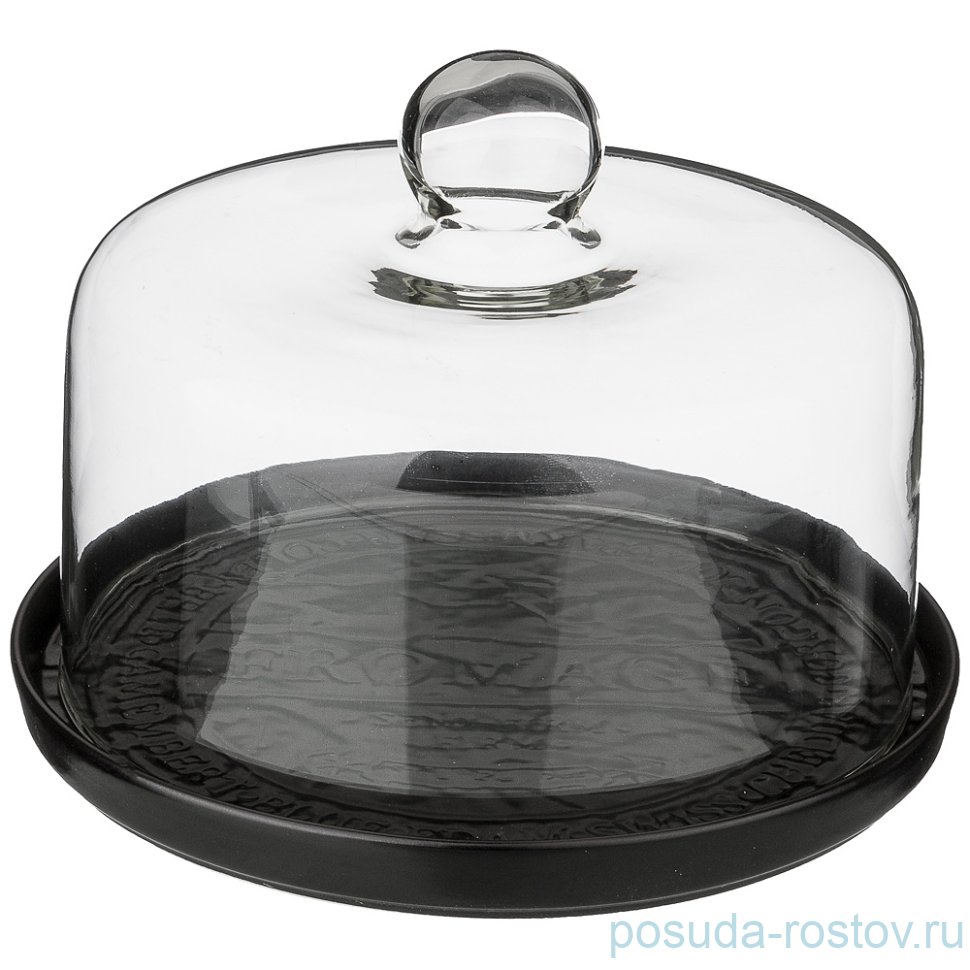 Блюдо для сыра 23 см со стеклянной крышкой / 200969 Блюдо для сыра 23 см со стеклянной крышкой / 200969
