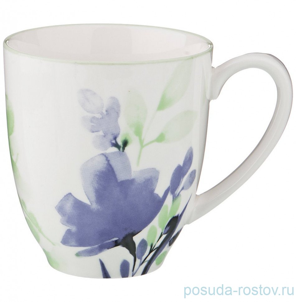 Кружка 400 мл "Aquarelle /Голубой цветок" / 190912