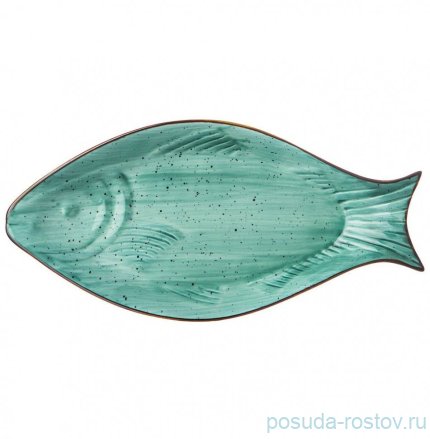 Блюдо 25 х 12 х 3 см Рыба &quot;Nature /Мятный&quot; / 236744