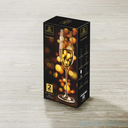 Бокалы для шампанского 260 мл 2 шт &quot;Diva&quot; / 274375