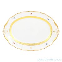 Блюдо 40 см овальное &quot;Офелия /Мелкие цветы /золото /3052&quot; / 352740