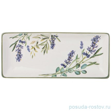 Блюдо 28 х 12 х 3 см прямоугольное &quot;лаванда&quot; / 354907