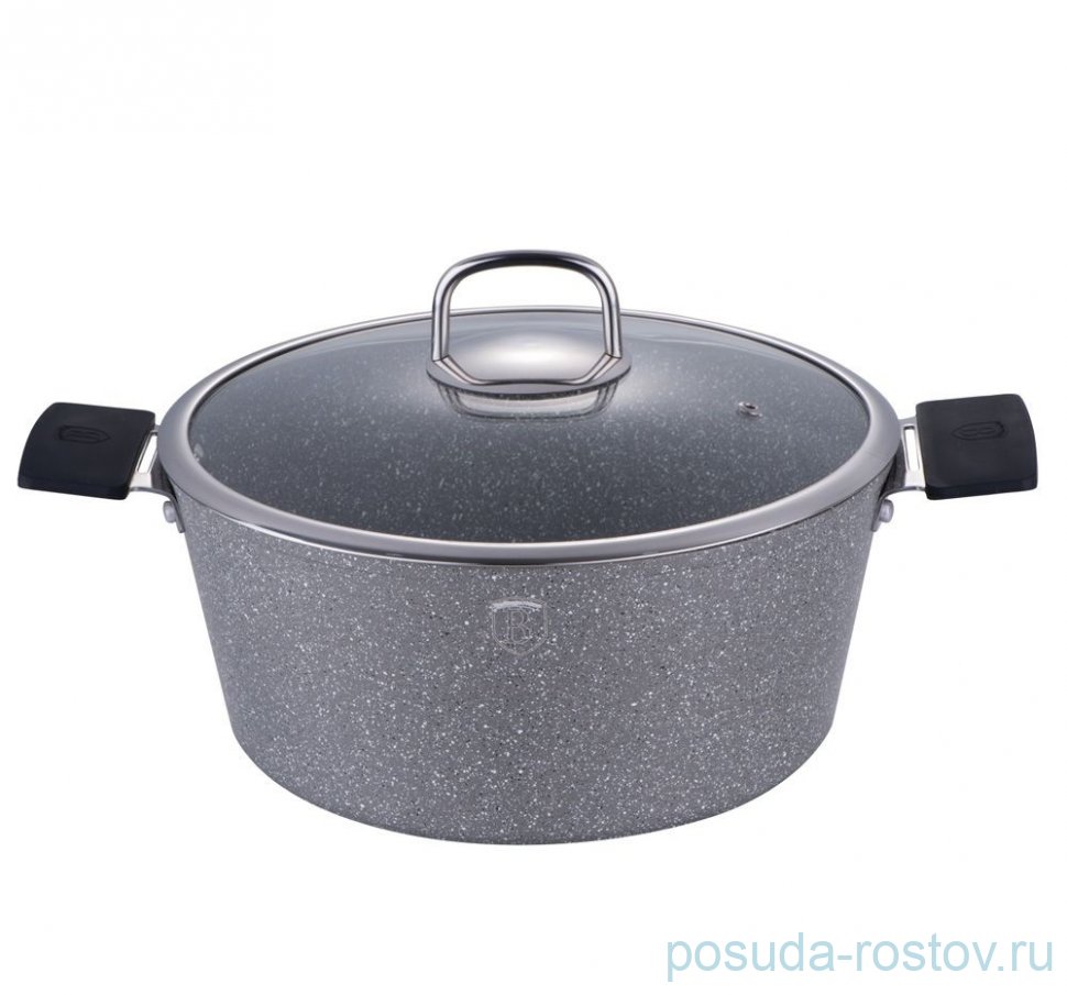 Кастрюля 24 см с крышкой  Berlinger Haus "Grey Stone Touch Line"  / 112381