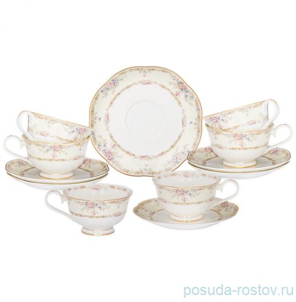Набор чайных пар 220 мл 6 шт &quot;Цветочная аллея&quot; / 293047