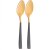 Столовые приборы 2 предмета Чайные ложки 14 см золото /тёмно-серые ручки / 296616