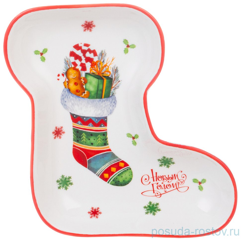 Тарелка 13,8 х 15 см сапожок "winter story" / 264203 Тарелка 13,8 х 15 см сапожок "winter story" / 264203