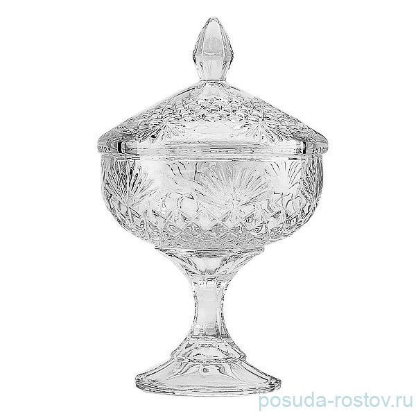 Ваза для конфет 15 см с крышкой н/н "Вега /Без декора" / 036852 Ваза для конфет 15 см с крышкой н/н "Вега /Без декора" / 036852