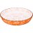 Блюдо для запекания 27 х 5 см круглое &quot;Цветы /Оранжевый&quot; / 191951