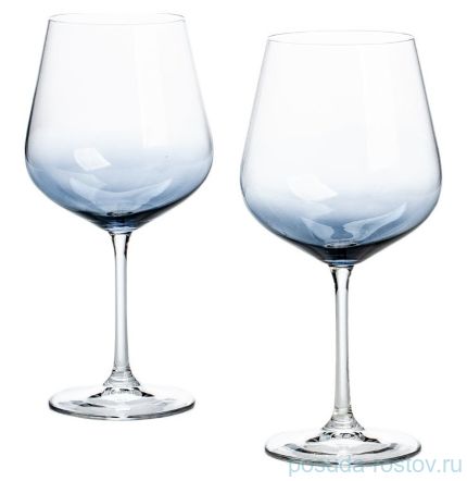 Бокалы для красного вина 600 мл 2 шт &quot;Дора /Серо-голубые&quot; / 152165