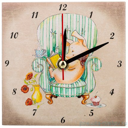 Часы настольные 10 см &quot;Свинки: Уют&quot; / 256978