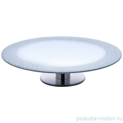 Тортовница на ножке silver mirror 30*7 см / 360477